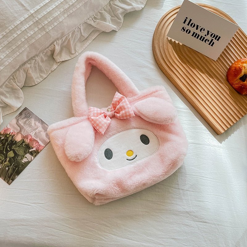 Kawaii Cinnamoroll Sanrio Plush Bag My Melody Anime Handbags Kt Cat Purin Dog Kuromi Plushie Free Shipping Backpack for Girls | 0 | Tage-Active