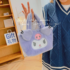 Kawaii Cinnamoroll Sanrio Plush Bag My Melody Anime Handbags Kt Cat Purin Dog Kuromi Plushie Free Shipping Backpack for Girls | 0 | Tage-Active