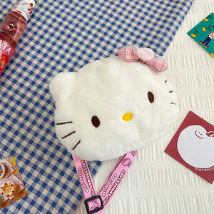 Kawaii Cinnamoroll Sanrio Plush Bag My Melody Anime Handbags Kt Cat Purin Dog Kuromi Plushie Free Shipping Backpack for Girls | 0 | Tage-Active