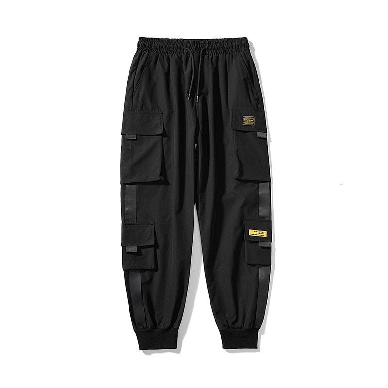 LAPPSTER Men Black Embroidery Joggers Pants Man Streetwear Cargo Pants Male Pocket Sweatpants Grey Tactical Pants Plus Size | 0 | Tage-Active
