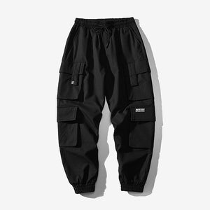 LAPPSTER Men Black Embroidery Joggers Pants Man Streetwear Cargo Pants Male Pocket Sweatpants Grey Tactical Pants Plus Size | 0 | Tage-Active