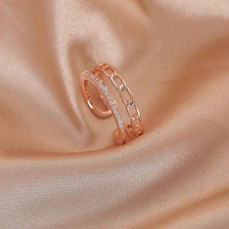 LATS Luxury Gold Color Pearl Zircon Rings for Woman Vintage Sexy Open Ring Party Joint Ring Fashion Elegant Jewelry Gifts | 0 | Tage-Active