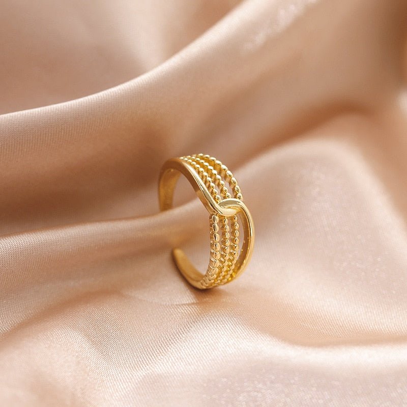LATS Luxury Gold Color Pearl Zircon Rings for Woman Vintage Sexy Open Ring Party Joint Ring Fashion Elegant Jewelry Gifts | 0 | Tage-Active
