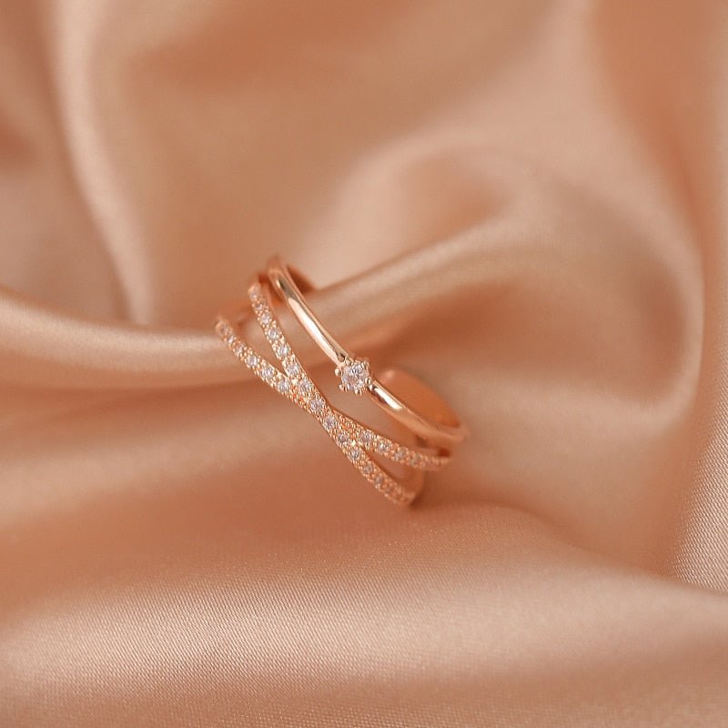 LATS Luxury Gold Color Pearl Zircon Rings for Woman Vintage Sexy Open Ring Party Joint Ring Fashion Elegant Jewelry Gifts | 0 | Tage-Active
