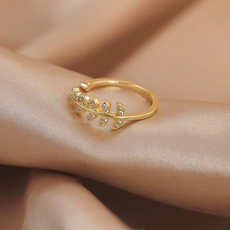 LATS Luxury Gold Color Pearl Zircon Rings for Woman Vintage Sexy Open Ring Party Joint Ring Fashion Elegant Jewelry Gifts - TageUnlimited