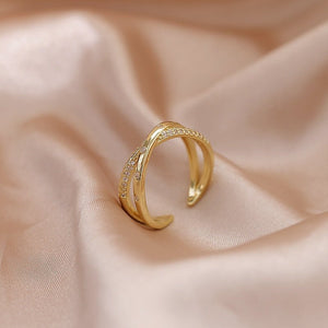 LATS Luxury Gold Color Pearl Zircon Rings for Woman Vintage Sexy Open Ring Party Joint Ring Fashion Elegant Jewelry Gifts | 0 | Tage-Active