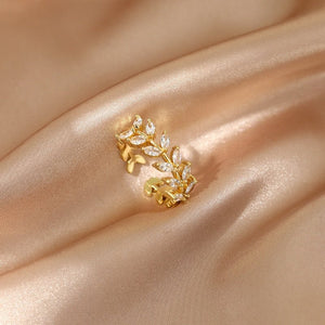 LATS Luxury Gold Color Pearl Zircon Rings for Woman Vintage Sexy Open Ring Party Joint Ring Fashion Elegant Jewelry Gifts | 0 | Tage-Active