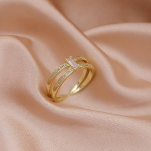 LATS Luxury Gold Color Pearl Zircon Rings for Woman Vintage Sexy Open Ring Party Joint Ring Fashion Elegant Jewelry Gifts | 0 | Tage-Active