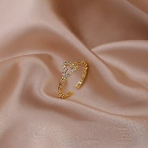 LATS Luxury Gold Color Pearl Zircon Rings for Woman Vintage Sexy Open Ring Party Joint Ring Fashion Elegant Jewelry Gifts - TageUnlimited