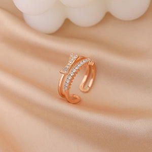 LATS Luxury Gold Color Pearl Zircon Rings for Woman Vintage Sexy Open Ring Party Joint Ring Fashion Elegant Jewelry Gifts | 0 | Tage-Active