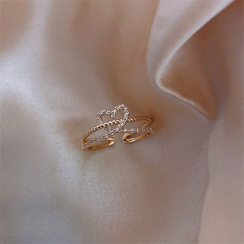 LATS Luxury Gold Color Pearl Zircon Rings for Woman Vintage Sexy Open Ring Party Joint Ring Fashion Elegant Jewelry Gifts | 0 | Tage-Active