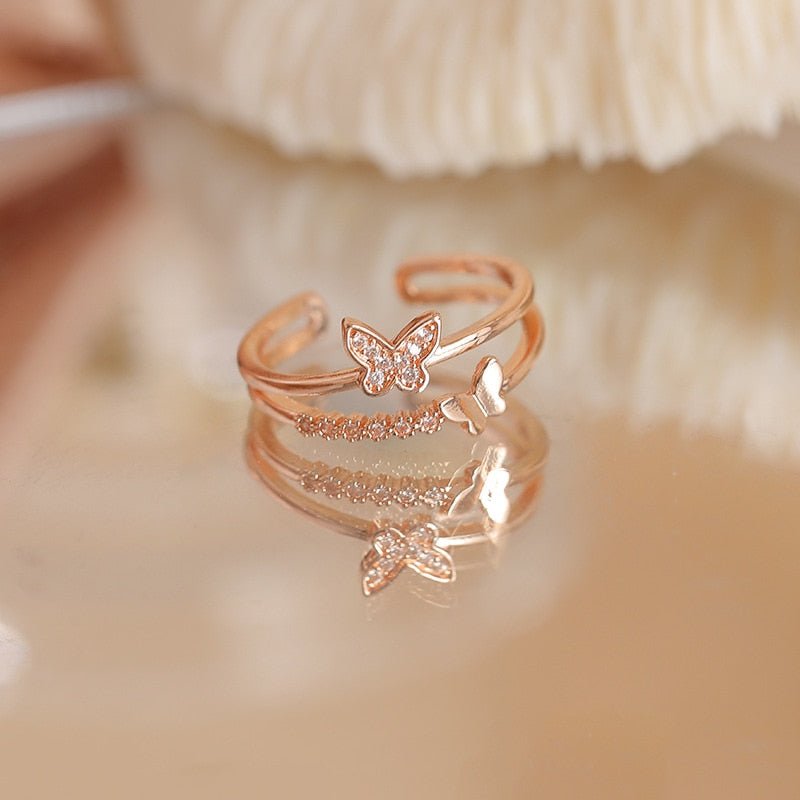 LATS Luxury Gold Color Pearl Zircon Rings for Woman Vintage Sexy Open Ring Party Joint Ring Fashion Elegant Jewelry Gifts | 0 | Tage-Active