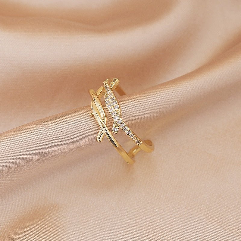 LATS Luxury Gold Color Pearl Zircon Rings for Woman Vintage Sexy Open Ring Party Joint Ring Fashion Elegant Jewelry Gifts | 0 | Tage-Active