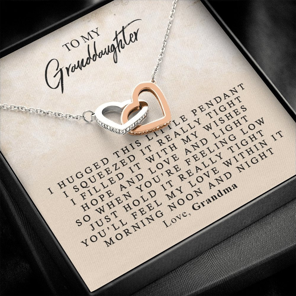 Locking Hearts - To My Granddaughter | Jewelry | C30028T, C30028TG, lx-C30028, PB23-WOOD, PROD-1499160, PT-784, TNM-1, USER-43062, WARRANTY-UPSELL | TageUnlimited