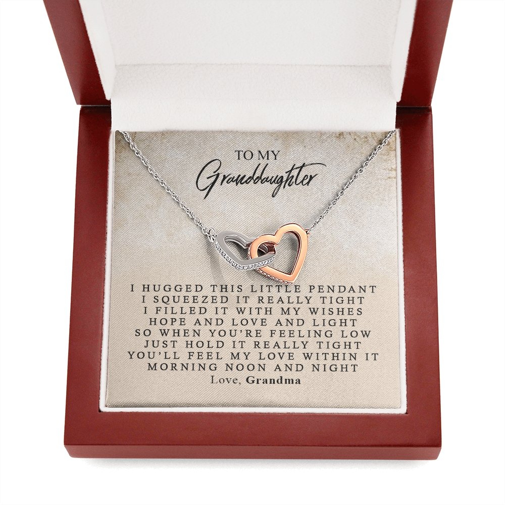 Locking Hearts - To My Granddaughter | Jewelry | C30028T, C30028TG, lx-C30028, PB23-WOOD, PROD-1499160, PT-784, TNM-1, USER-43062, WARRANTY-UPSELL | TageUnlimited