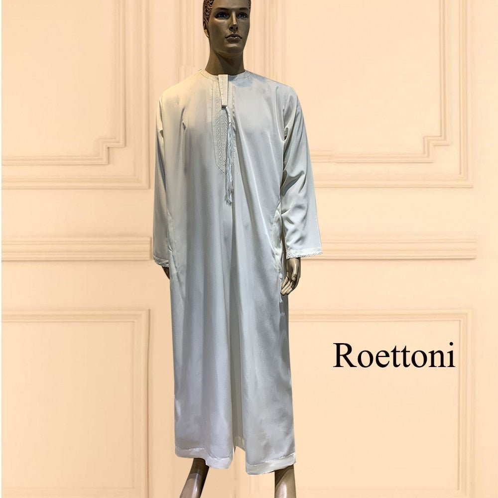 Long Sleeve Aman Abaya 1Piece Jubba Thobe For Men Kaftan Pakistan Muslim Saudi Arabia Djellaba Islam Clothing Prayer Robe Afghan | TageUnlimited