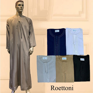 Long Sleeve Aman Abaya 1Piece Jubba Thobe For Men Kaftan Pakistan Muslim Saudi Arabia Djellaba Islam Clothing Prayer Robe Afghan | TageUnlimited
