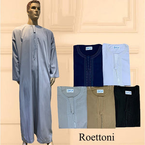 Long Sleeve Aman Abaya 1Piece Jubba Thobe For Men Kaftan Pakistan Muslim Saudi Arabia Djellaba Islam Clothing Prayer Robe Afghan | TageUnlimited