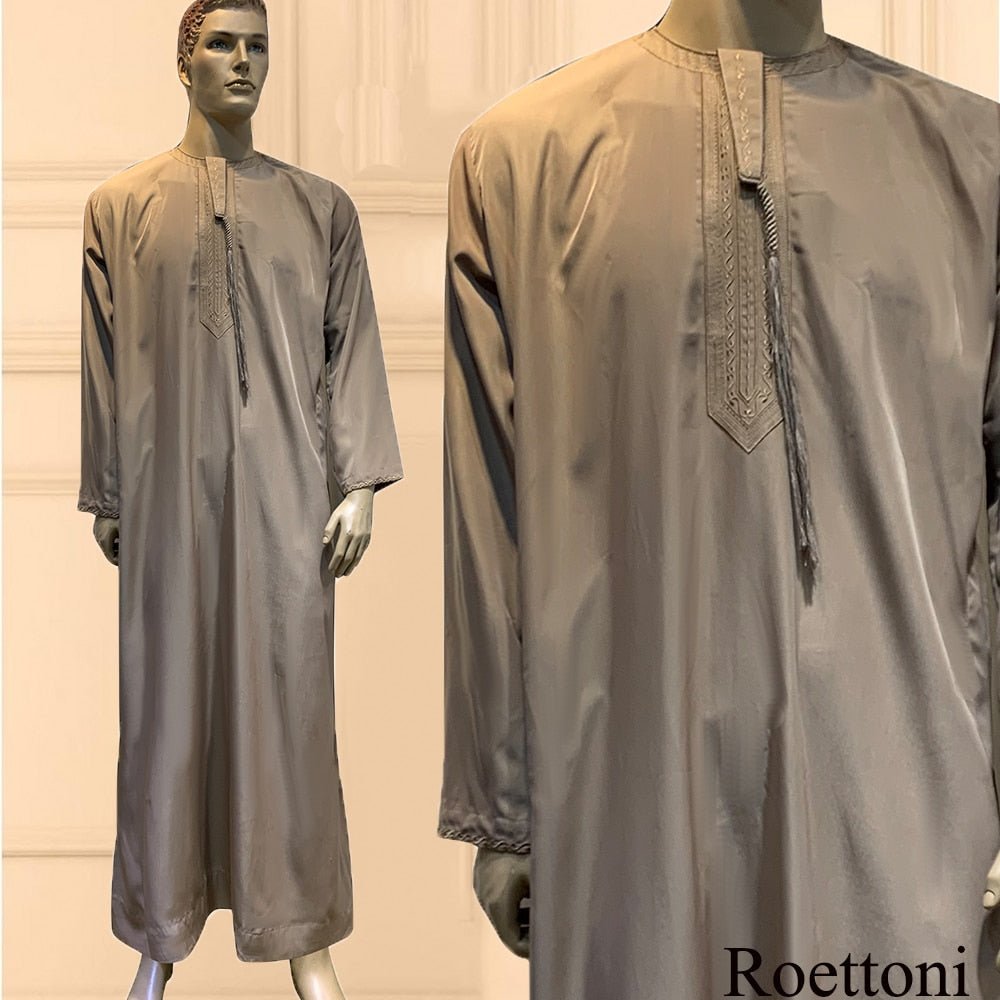 Long Sleeve Aman Abaya 1Piece Jubba Thobe For Men Kaftan Pakistan Muslim Saudi Arabia Djellaba Islam Clothing Prayer Robe Afghan | TageUnlimited