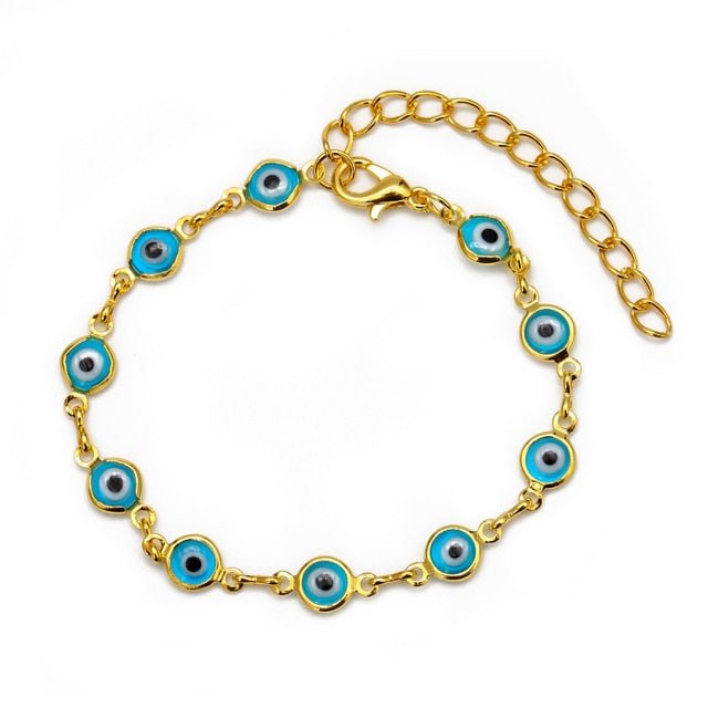 Lucky Eye Cross Heart Fatima Hand Charm Bracelet Adjustable Drip Oil Turkish Evil Eye Bracelet for Women Girls Jewelry BE461 | 0 | Tage-Active