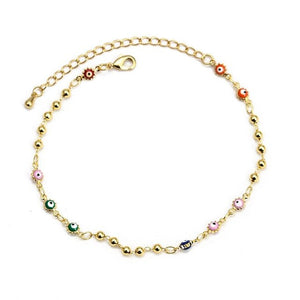 Lucky Eye Cross Heart Fatima Hand Charm Bracelet Adjustable Drip Oil Turkish Evil Eye Bracelet for Women Girls Jewelry BE461 | 0 | Tage-Active