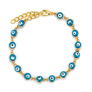 Lucky Eye Cross Heart Fatima Hand Charm Bracelet Adjustable Drip Oil Turkish Evil Eye Bracelet for Women Girls Jewelry BE461 | 0 | Tage-Active