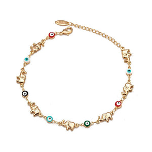 Lucky Eye Cross Heart Fatima Hand Charm Bracelet Adjustable Drip Oil Turkish Evil Eye Bracelet for Women Girls Jewelry BE461 | 0 | Tage-Active