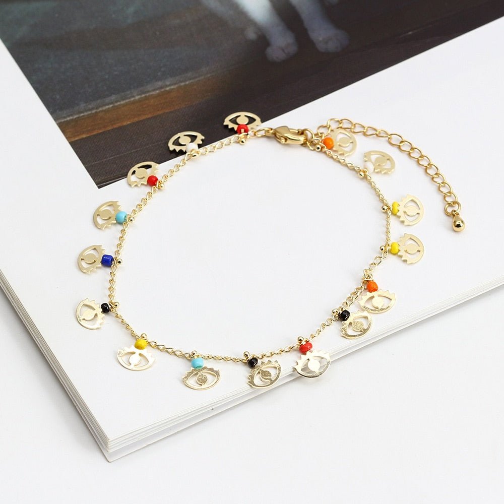 Lucky Eye Cross Heart Fatima Hand Charm Bracelet Adjustable Drip Oil Turkish Evil Eye Bracelet for Women Girls Jewelry BE461 | 0 | Tage-Active