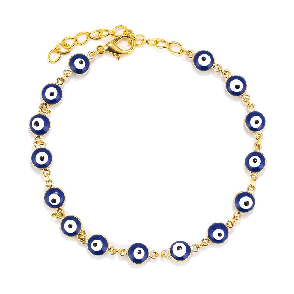 Lucky Eye Cross Heart Fatima Hand Charm Bracelet Adjustable Drip Oil Turkish Evil Eye Bracelet for Women Girls Jewelry BE461 | 0 | Tage-Active