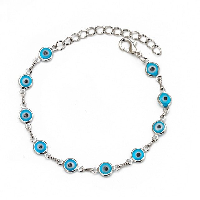 Lucky Eye Cross Heart Fatima Hand Charm Bracelet Adjustable Drip Oil Turkish Evil Eye Bracelet for Women Girls Jewelry BE461 | 0 | Tage-Active