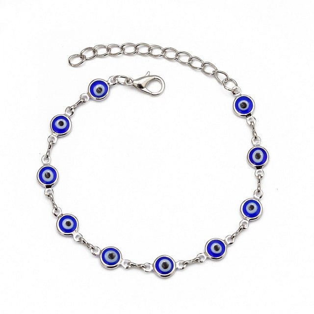 Lucky Eye Cross Heart Fatima Hand Charm Bracelet Adjustable Drip Oil Turkish Evil Eye Bracelet for Women Girls Jewelry BE461 | 0 | Tage-Active