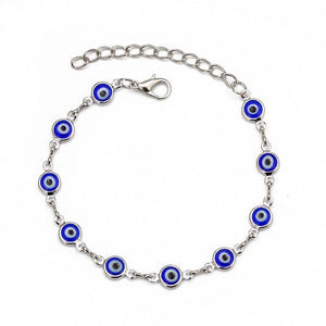 Lucky Eye Cross Heart Fatima Hand Charm Bracelet Adjustable Drip Oil Turkish Evil Eye Bracelet for Women Girls Jewelry BE461 | 0 | Tage-Active