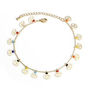 Lucky Eye Cross Heart Fatima Hand Charm Bracelet Adjustable Drip Oil Turkish Evil Eye Bracelet for Women Girls Jewelry BE461 | 0 | Tage-Active