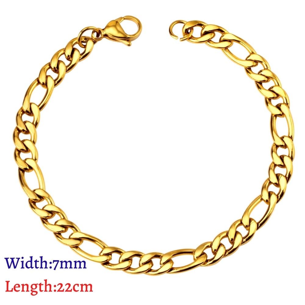 LUXUKISSKIDS Stainless Steel 316L Bracelets Woman/Men Fashion Curb Cuban Link Chains On Hand Couple Bracelet Wrist Jewelry Gifts | 0 | Tage-Active
