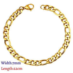 LUXUKISSKIDS Stainless Steel 316L Bracelets Woman/Men Fashion Curb Cuban Link Chains On Hand Couple Bracelet Wrist Jewelry Gifts | 0 | Tage-Active