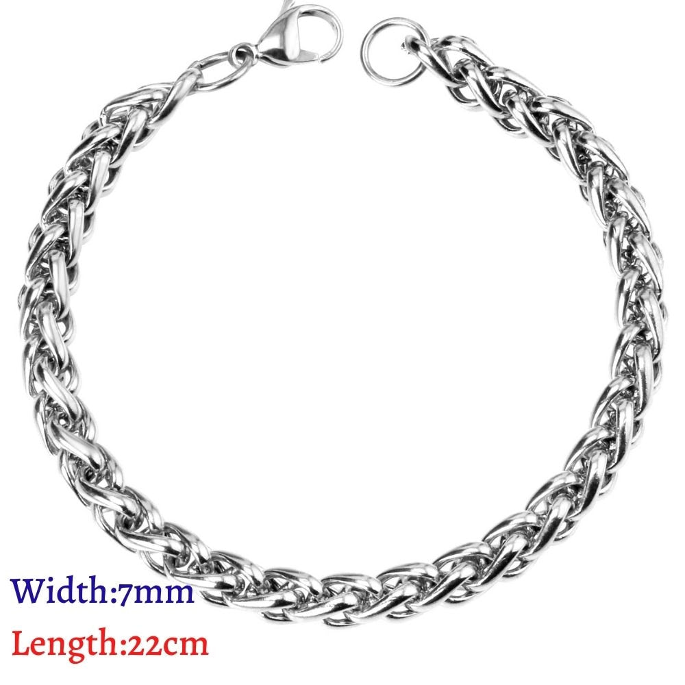 LUXUKISSKIDS Stainless Steel 316L Bracelets Woman/Men Fashion Curb Cuban Link Chains On Hand Couple Bracelet Wrist Jewelry Gifts | 0 | Tage-Active