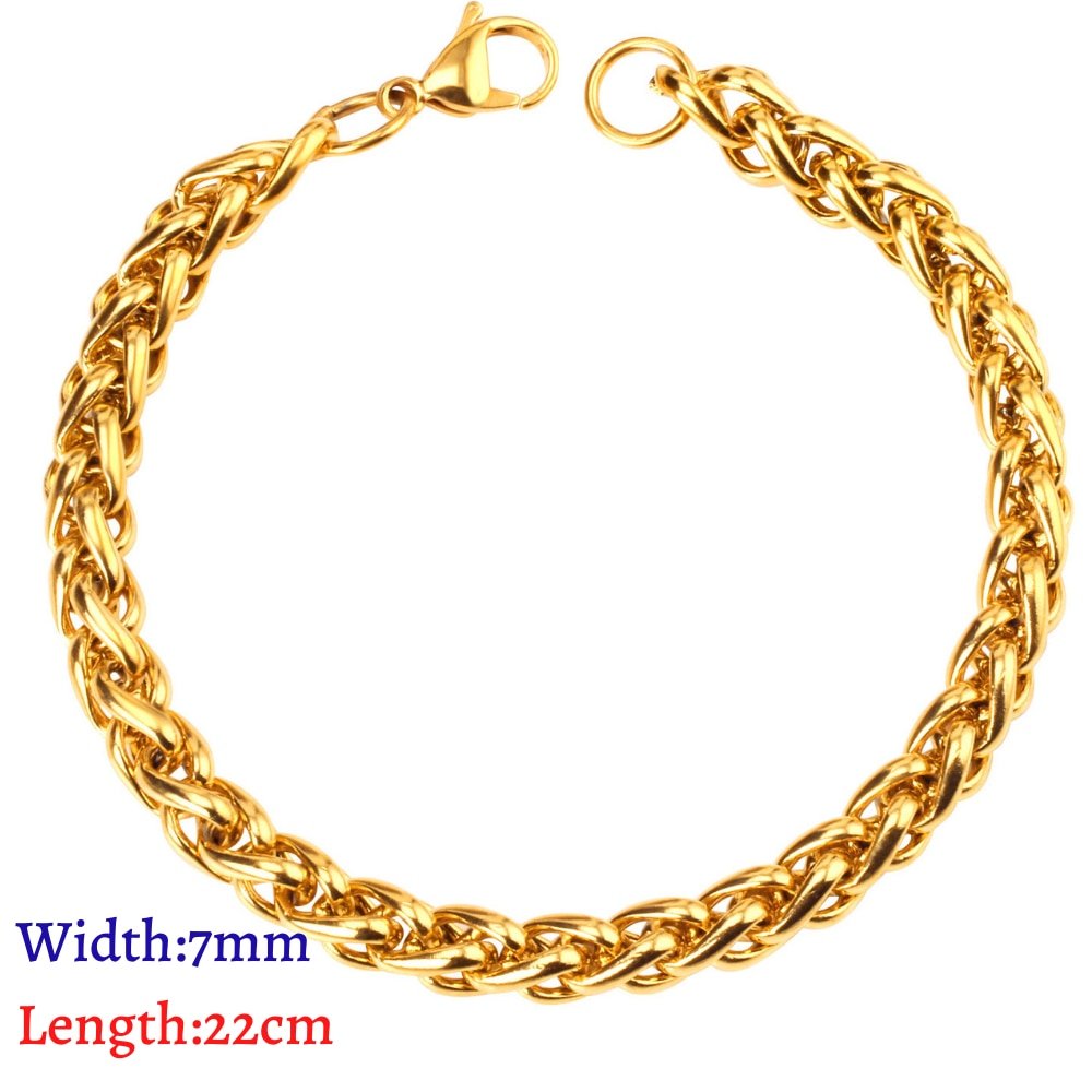 LUXUKISSKIDS Stainless Steel 316L Bracelets Woman/Men Fashion Curb Cuban Link Chains On Hand Couple Bracelet Wrist Jewelry Gifts | 0 | Tage-Active