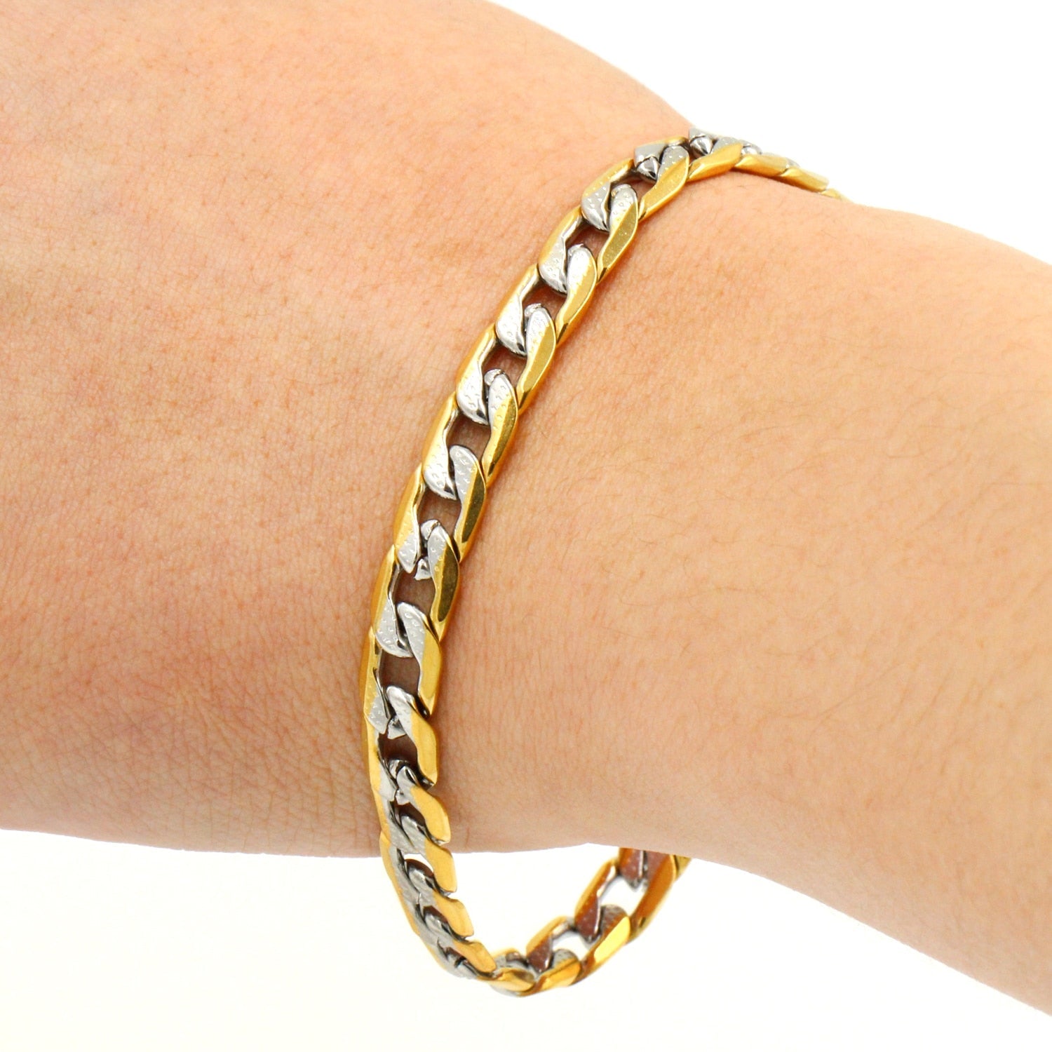 LUXUKISSKIDS Stainless Steel 316L Bracelets Woman/Men Fashion Curb Cuban Link Chains On Hand Couple Bracelet Wrist Jewelry Gifts | 0 | Tage-Active