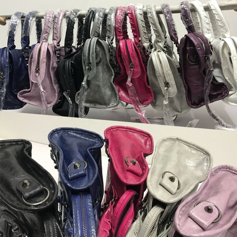 Luxury Purses and Handbags Women Bags Brand Designer Soft Tassel Motorcycle Bag Chic PU Leather Stylish Crossbody Shoulder Bag | 0 | Tage-Active