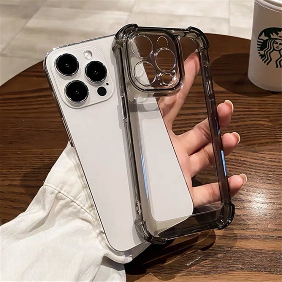 Luxury Shockproof Clear Phone Case For iPhone 14 13 12 11 Pro Max X XR XS 7 8 Plus Silicone Bumper Transparent Hard Back Cover | 0 | TageUnlimited
