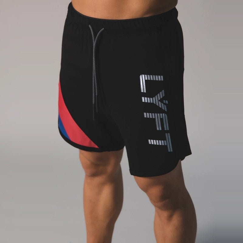 LYFT Summer New Brand Men Fitness Running Breathable Elastic Casual Shorts Men&#39;s Black Gym Bodybuilding Training Sports Shorts | TageUnlimited