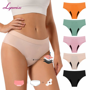 Lynmiss OEM Ladies Biodegradable Bamboo Cotton Period Panties Washable ladies braga Menstrual Panties Underwear oeko tex | Tage-Active
