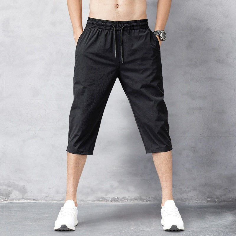 Male Bermuda Board Quick Drying Beach Black Men&#39;s Long Shorts Men&#39;s Shorts Summer Breeches Thin Nylon 3/4 Length Trousers | 0 | Tage-Active