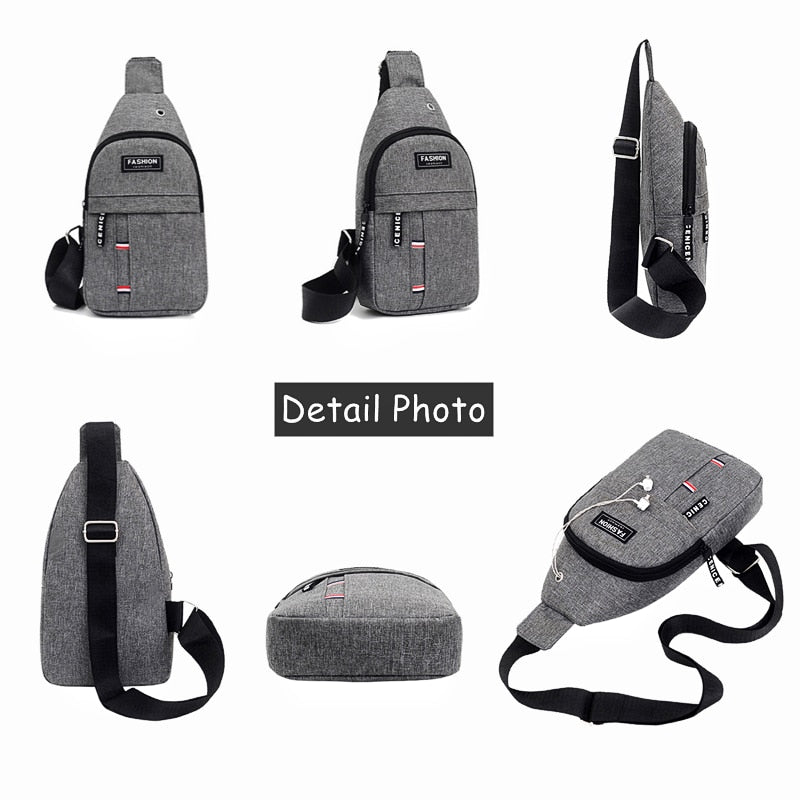 Men&#39;s Chest Bags Casual Waist Bags Small Short Trip Travel Carry Bags Men&#39;s Waterproof Shoulder Crossbody Bags Nylon Handbags | 0 | Tage-Active
