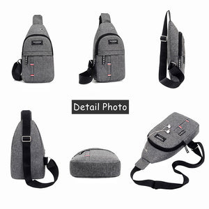 Men&#39;s Chest Bags Casual Waist Bags Small Short Trip Travel Carry Bags Men&#39;s Waterproof Shoulder Crossbody Bags Nylon Handbags | 0 | Tage-Active
