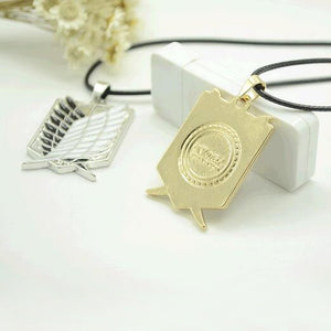Metal Anime attack on the wings of freedom titanium necklace Shingeki no Kyojin cosplay necklace shell necklace necklace survey | 0 | Tage-Active