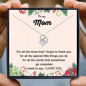 Mom Necklace Gift for Women Fashion Jewelry Heart Pendant Necklace Female Chain Necklace daughter son Birthday Family | 0 | Tage-Active