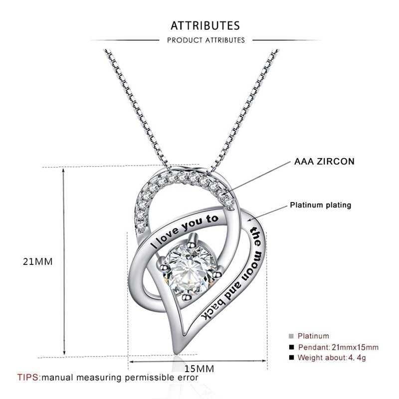 Mom Necklace Gift for Women Fashion Jewelry Heart Pendant Necklace Female Chain Necklace daughter son Birthday Family | 0 | Tage-Active
