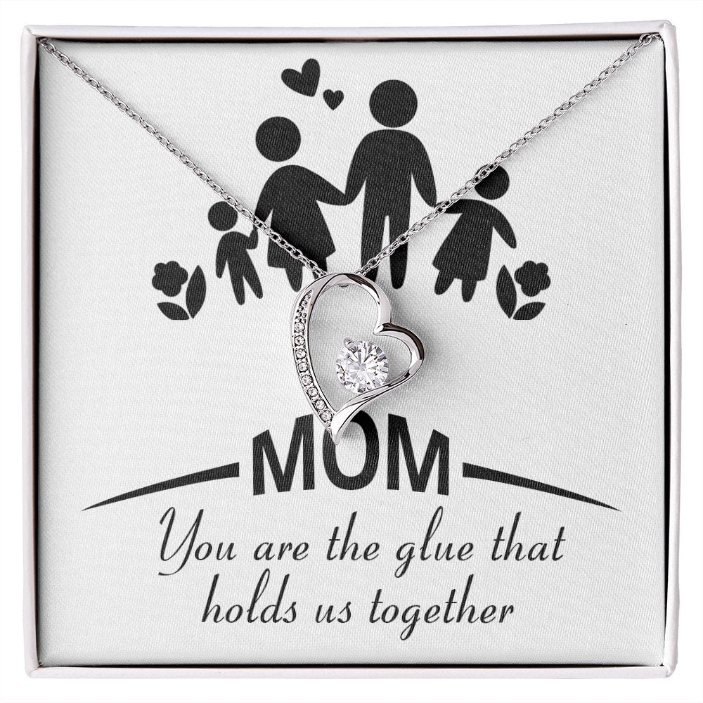 Mom | You Are The Glue That Holds Us (Forever Love Necklace) | Jewelry | C30025TG, C30025TR, lx-C30025, PB23-WOOD, PROD-2083307, PT-781, TNM-1, USER-43062 | TageUnlimited
