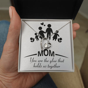 Mom | You Are The Glue That Holds Us (Forever Love Necklace) | Jewelry | C30025TG, C30025TR, lx-C30025, PB23-WOOD, PROD-2083307, PT-781, TNM-1, USER-43062 | TageUnlimited